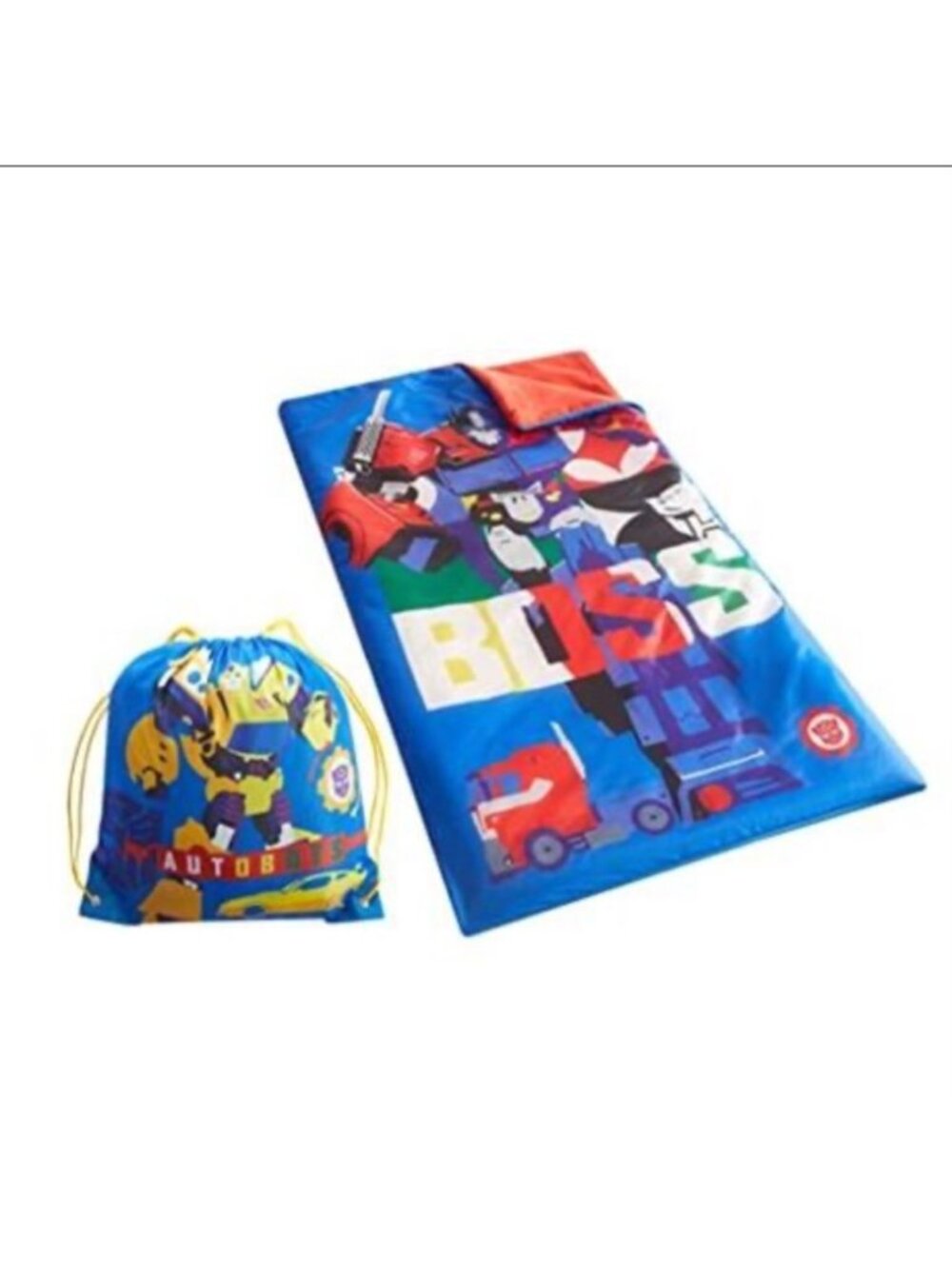 Transformers Kids Sleeping Bag With Storage Sack – Autobots Design Blue & Red 10